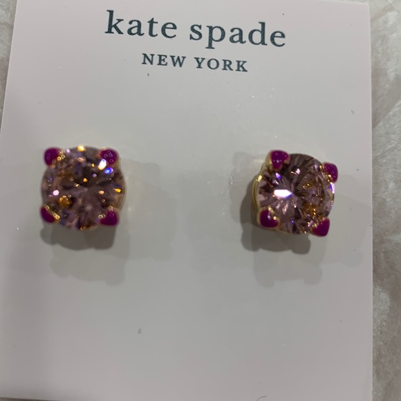 NWT Kate Spade Pink Stud Earrings - Picture 3 of 6